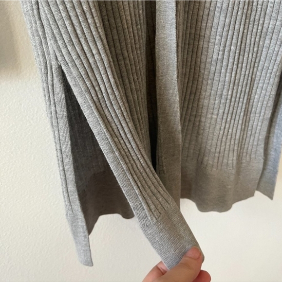 Anthropologie Meadow Rue Sweater Size XS Cali Cardigan Duster Gray Ribbed $98 - Picture 5 of 6